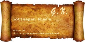 Gottsegen Nimfa névjegykártya
